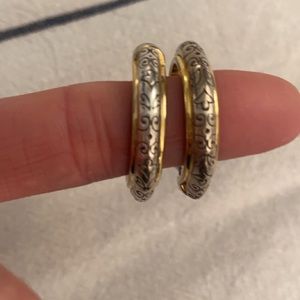 Brighton Gold Silver Hoop Earrings